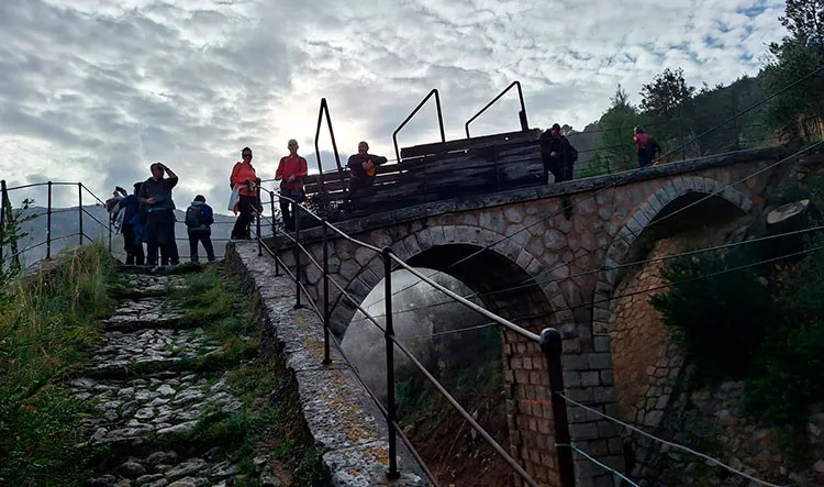 Regreso del grupo tras la visita a SÃ³ller.